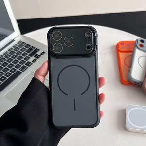 Coque de téléphone magnétique populaire avec support et protection d'objectif pour iPhone 17 16 15 14 13 12 11 Pro Max avec film de protection d'objectif - Product Image 5