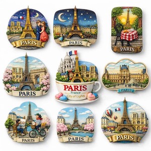 Aimant de réfrigérateur en résine 3D <span class=keywords><strong>Paris</strong></span> personnalisé pour cadeau promotionnel - Product Image 3