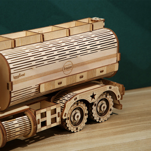 Modèle en bois à assembler de petite taille, jouets d'assemblage manuel DIY, puzzle de voiture en bois 3D - Product Image 5