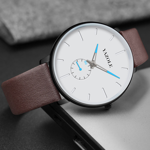 YAZOLE <span class=keywords><strong>D</strong></span> 574 meilleure vente loisirs hommes montres petit deuxième cadran montres à quartz personnalisées qualité bracelet en cuir <span class=keywords><strong>montre</strong></span>-bracelet en gros - Product Image 6