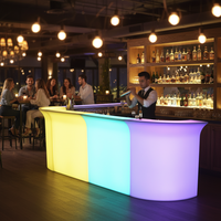Compteur LED de barre pour discothèque Dance Floor Club Counter Change Party Furniture Feature avec étanche avec 16 couleurs PE Modern