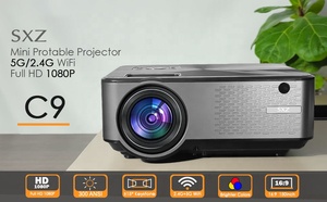 Projecteur portable C9 <span class=keywords><strong>Android</strong></span> 9 de haute qualité pour cinéma maison, vidéo WiFi 5G 1080P, compatible avec HD VGA <span class=keywords><strong>USB</strong></span> Ordinateur portable <span class=keywords><strong>Smartphone</strong></span> - Product Image 4