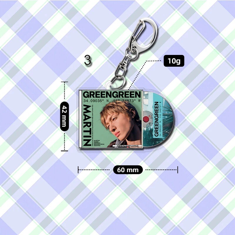Cortis the 2nd EP GREENGREEN Album CD Keychain Martin James Juhoon