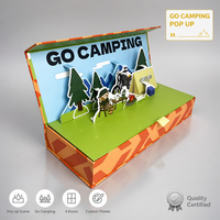 Boîte cadeau pop-up Leabon sur le thème du camping, boîte surprise camouflage pour calendrier de l'avent, vente en gros d'usine