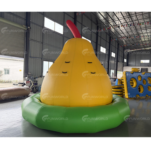 OVNI gonflable personnalisé remorquable bateau disco gyroscope flottant gonflable <span class=keywords><strong>eau</strong></span> Spinner <span class=keywords><strong>poire</strong></span> rotative - Product Image 5