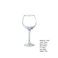 Verres à vin VETRO personnalisés en gros, gobelets à long pied transparents pour vin blanc et rouge, capacité de 530 ml, design moderne, anti-fuite