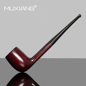 Muxiang Briarwood Smoking Pipe Canadian Style Long Stem Ball Shape 3mm Filter Tobacco Pipe - Product Image 3