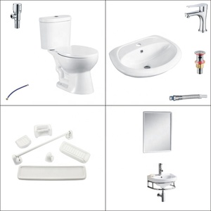WC Moderno in Ceramica Bianca a Doppio Scarico, Montaggio a Pavimento, con Sedile a Chiusura Lenta, <span class=keywords><strong>Sifone</strong></span> a S, per <span class=keywords><strong>Bagno</strong></span> Hotel - Product Image 4