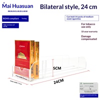Présentoir de cigarettes pour supermarché et magasin de proximité, avec mécanisme de poussée automatique et de glissement, double face, en plastique léger