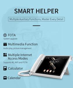 Téléphone <span class=keywords><strong>fixe</strong></span> sans fil, appel vidéo HD, appel vocal intelligent, 4+64 Go, écran tactile 10 pouces, PSTN, téléphone <span class=keywords><strong>fixe</strong></span> intelligent Android 4G, téléphone de bureau - Product Image 6