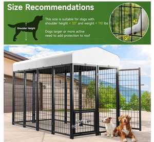 Penjualan Terbaik kandang anjing luar ruangan baja profesional kandang anjing dalam ruangan besar dengan mangkuk komersial Boarding untuk penggunaan di rumah - Product Image 3