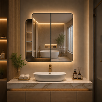 Miroir intelligent WiseMirror, miroir magique à écran tactile, bande lumineuse LED, écologique, en acier inoxydable, personnalisable, salon, villa, maison, salle de bain, télévision
