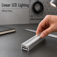 AEF-010 ~60 ° +100 °   Lentille linéaire LED en PMMA de qualité optique à faisceau moyen pour vitrines et étagères