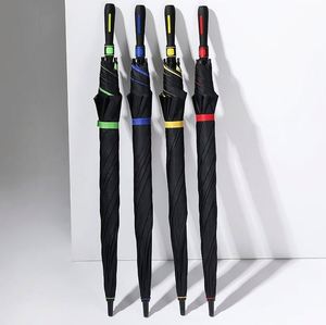 Super <b>Large</b> Full Glass Fiber Cloth Semi-Automatic <b>Umbrella</b> Storm-Resistant Business/Personal Use Dual Purpose Portable Logo - Product Image 1