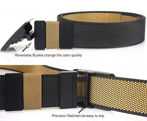 Sıcak satış güçlü basit çift tarzı genç erkekler açık keşif taktik kemer döner toka ile - Product Image 5