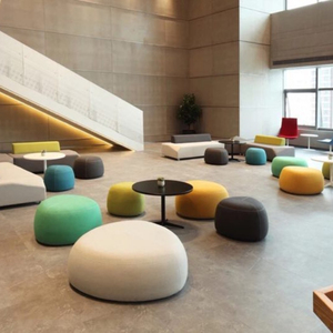 Greenfield Furniture Kích Thước Khác Nhau Vòng Pouf Footrest Vải Ghế Ottoman Cho Văn Phòng Khu Vực Công Cộng H585845 - Product Image 1