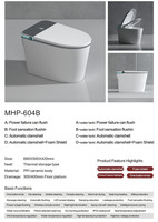 Vente en gros de toilettes intelligentes murales en céramique avec bidet électronique intégré, séchoir, auto-nettoyantes, gain de place, fournisseur pour projets hôteliers