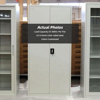 Archivador Metálico de 2 Puertas con Cerradura Digital, Armario de Almacenamiento de Acero