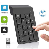 Keyboard Numerik Nirkabel Mini 2.4GHz Numpad 18 Tombol Digital Pave Numpad untuk Tablet Notebook Laptop Teller Akuntansi