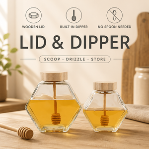 <span class=keywords><strong>Pot</strong></span> en verre hexagonal <span class=keywords><strong>vide</strong></span> en gros avec couvercle en bois et cuillère, rechargeable, pour cosmétiques, <span class=keywords><strong>mini</strong></span> - Product Image 1