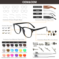 Transparent rond hommes femmes cadre Anti lumière bleue lunettes lunettes ordinateur cadres optiques
