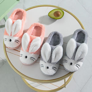Dessin animé mignon bébé longues oreilles <span class=keywords><strong>lapin</strong></span> maison pantoufles femmes et enfants coton pantoufles d'hiver - Product Image 2