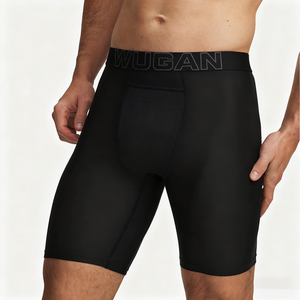 Boxer <span class=keywords><strong>da</strong></span> <span class=keywords><strong>Uomo</strong></span> Traspiranti ed Ecologici ad Asciugatura Rapida con Logo in Vita - Intimo Sportivo a Gamba Lunga - Product Image 4