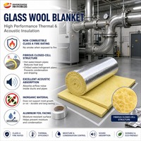 Rouleau de laine de verre imperméable avec feuille d'aluminium, homologué CE, pour l'isolation des conduits et des tuyaux de CVC, forme carrée, utilisation en entrepôt et en extérieur