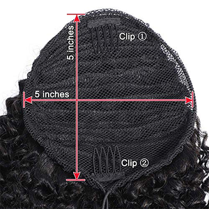 Facile da Portare Colore Naturale 26 30 inch Afro Crespo Ricci Coulisse Capelli Umani Estensioni Lunghe Code <span class=keywords><strong>di</strong></span> <span class=keywords><strong>Cavallo</strong></span> per le Donne Nere - Product Image 3