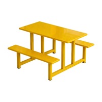Tables et chaises de cafétéria, chaise et table de cantine en acier inoxydable, tables et chaises de salle à manger scolaire, table à manger avec banc
