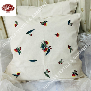 Oreillers décoratifs pour la maison d'oreillers brodés à la main d'animaux floraux personnalisables en gros - Product Image 2