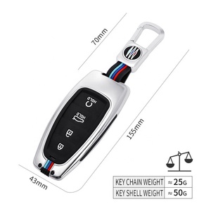 Étui de protection en alliage de zinc pour clé de voiture Hyundai Tucson NX4 2020 2021 2022 2023, accessoires, porte-clés, pièces de style automobile - Product Image 3