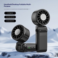 Mini ventilateur pliable avec vitesse de vent réglable, alimenté par batterie et électrique, portable, pour usage personnel, extérieur, rechargeable, rafraîchisseur
