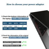 Untuk Dell 240W 19.5V 12.3a 7.4 * 5.0mm Adaptor AC Laptop Charger untuk Desktop Server 150W Daya  Produk Bekas