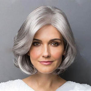 Peluca Sintética Natural para <span class=keywords><strong>Mujer</strong></span>, Cabello <span class=keywords><strong>Corto</strong></span> y Rizado, 130% de Densidad, <span class=keywords><strong>Gris</strong></span> Transparente, <span class=keywords><strong>Gris</strong></span> Plateado, para Mujeres de Mediana Edad - Product Image 6