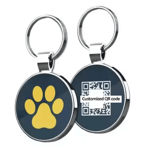 Etiqueta de Identificación para Mascotas NFC de Alta Calidad, Etiqueta de Perro con Borde Metálico y Código QR, Llavero NFC Personalizado con Resina Epoxi para Seguridad - Product Image 3