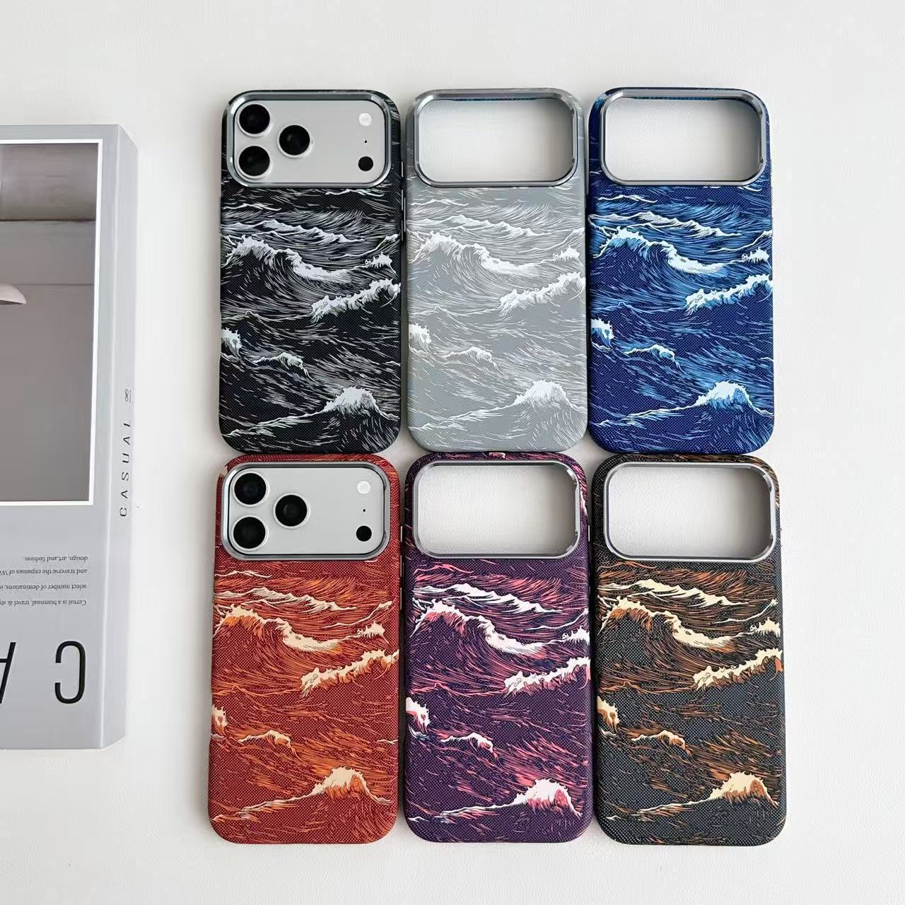 <strong>2026</strong> Custom New Snow Mountain Pattern Skin Fiber Pattern Magnetic Trendy Anti-drop Phone <strong>Case</strong> <strong>for</strong> iPhone 18 17 16 15 Pro Max 17E