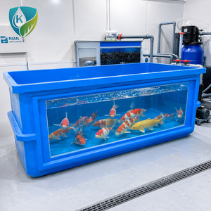 Fiberglass Koi Tank with Viewing Window Custom FRP Fish Tank for <strong>Aquarium</strong> and Koi Display - Product Image 5