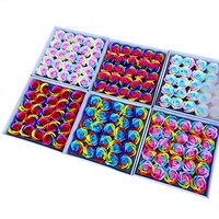 Savon Arc-en-ciel en Forme de Têtes de Roses Parfumées, Fait Main, Coffret Cadeau DIY en Gros pour la Saint-Valentin, la Fête des Mères, la Remise des Diplômes, Noël, les Cadeaux de Mariage
