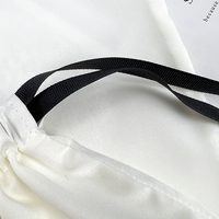 Logo personnalisé en gros 216 couleurs sélection personnalisée blanc Satin noir ruban sac à cordon soie perruque pochette anti-poussière