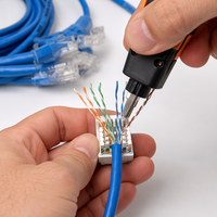 Kabel LAN UTP CAT 6 23AWG 4 Pasang Tembaga Murni dengan Jaket PVC LSZH Sesuai RoHS