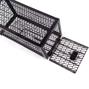 Piège à souris à capture vivante à porte unique, revêtement poudré noir, antirouille, pour une lutte antiparasitaire humaine - Product Image 2