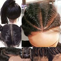 Perruque Ondulée en Gros avec Pointes Épaisses, Perruque Complète en Dentelle 100 % Cheveux Humains, Cheveux Vierge Brésiliens Non Traités