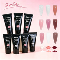Kit de gel poly pour ongles Klana, 9 couleurs en stock, gel d'extension rapide pour ongles, gel professionnel pour la pose d'ongles, vente en gros pour salons de manucure