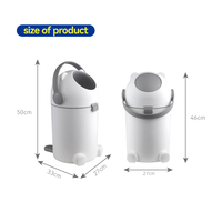 Poubelle à couches en forme de casque de dessin animé, anti-odeur, bac à couches portable grande capacité, conteneur de stockage des déchets de couches pour bébé à domicile