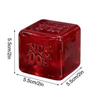   Jouets sensoriels anti-stress rouges en forme de cube, jouets à presser, squishies