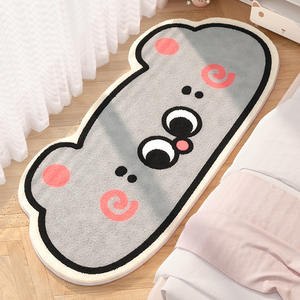 พรมแคชเมียร์เทียมรูปเฮลโล คิตตี้สำหรับตกแต่งห้องนอน พรมปูพื้นนุ่มสบายผิว ดีไซน์โบว์สีชมพู - Product Image 3