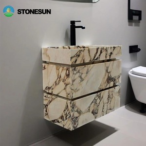 Lavabo Rectangular de Mármol Calacatta Viola Personalizado StoneSun para Decoración de Sala de Estar y Baño en Villas y Casas - Product Image 2