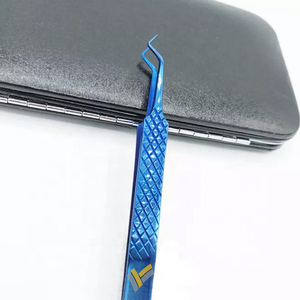 คีมหนีบขนตาเพชรอเนกประสงค์แบบพรีเมี่ยมแหนบปลายแหลมทำจากเหล็กพลาสม่าสีน้ำเงินเข้มปรับแต่งโลโก้ได้ตามต้องการ - Product Image 4