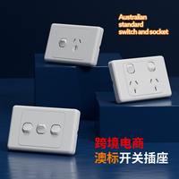 Ports USB durables, panneau PC standard australien 10A/15A, utilisation industrielle et hospitalière, interrupteur mural minimaliste pour la maison